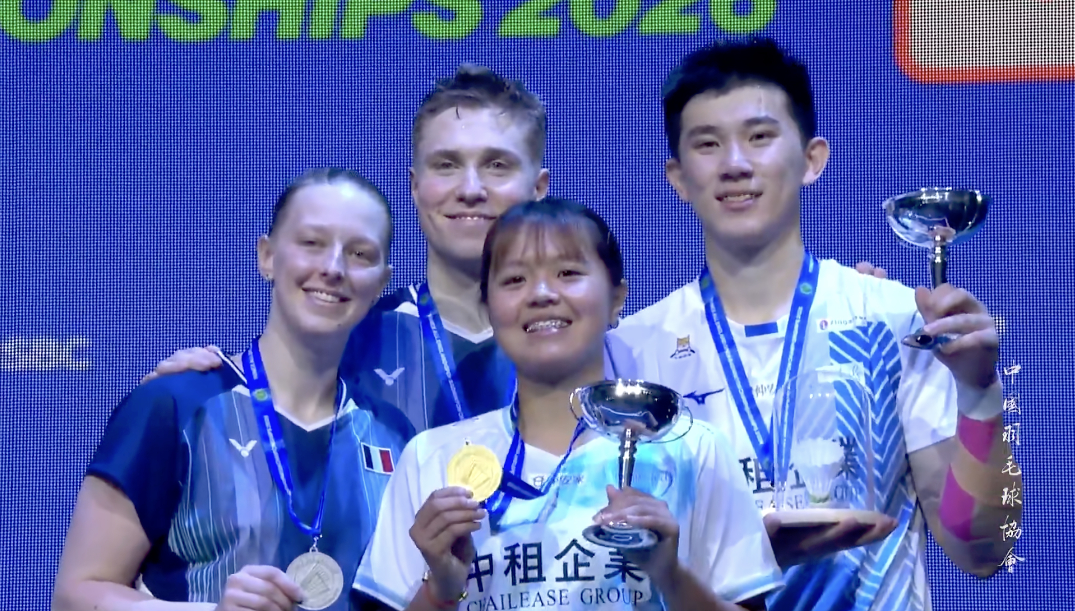 🏆混双冠军：叶宏蔚/詹又蓁TPE🥈混双亚军：吉凯尔/德尔吕🇫🇷恭喜四位！