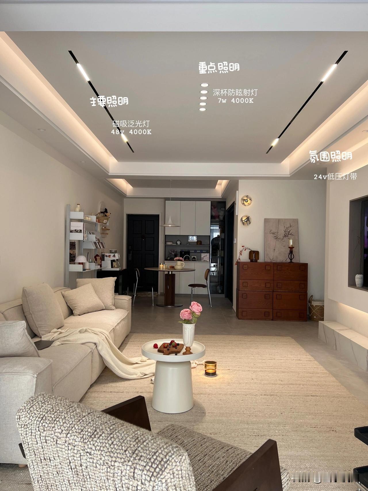 今天分享的是来自安徽的美女，她家建面145平，套内130平，四室两厅两卫，客餐厅