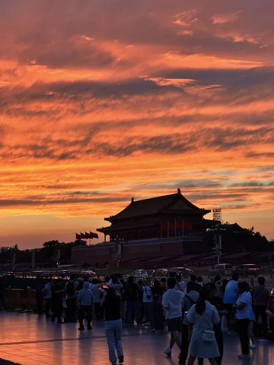 8.30北京天安门实拍Live 🌇世界晚霞！