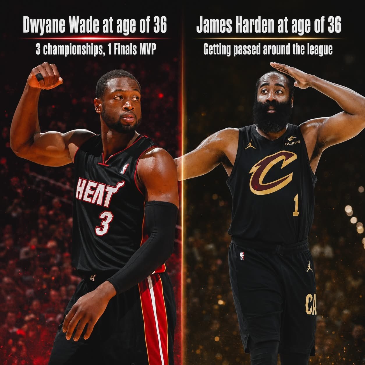 NBA 韦德状态回勇，哈登状态下滑得像个交易筹码😭这还有什么好争论的？一个缔造
