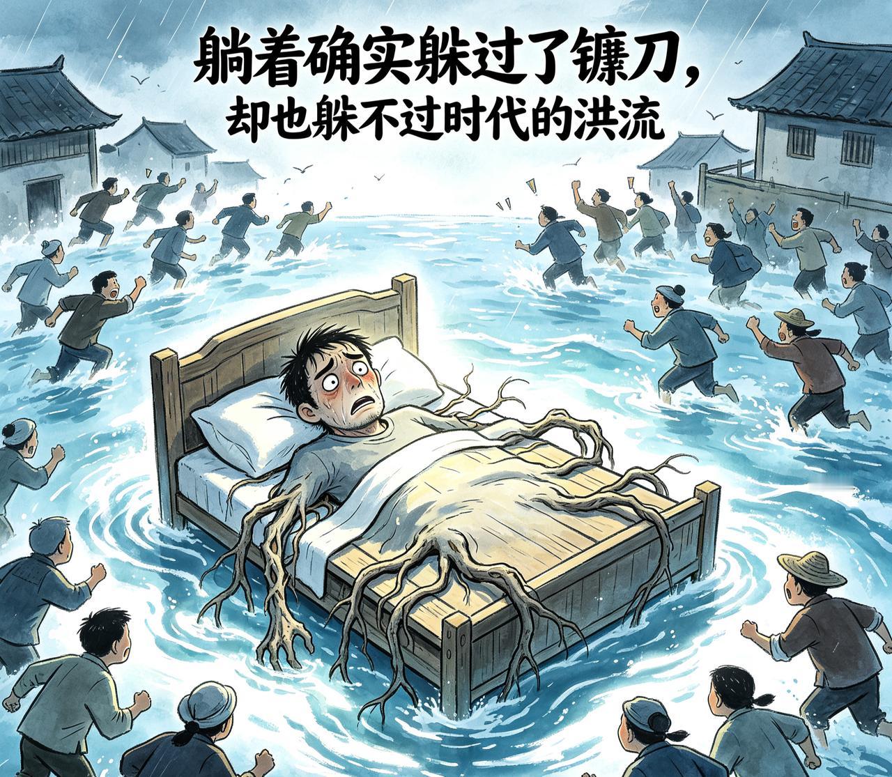江湖怪谈•荒诞志137躺平尸

江南有一富家子，家道中落后便整日躺在床上，声称“