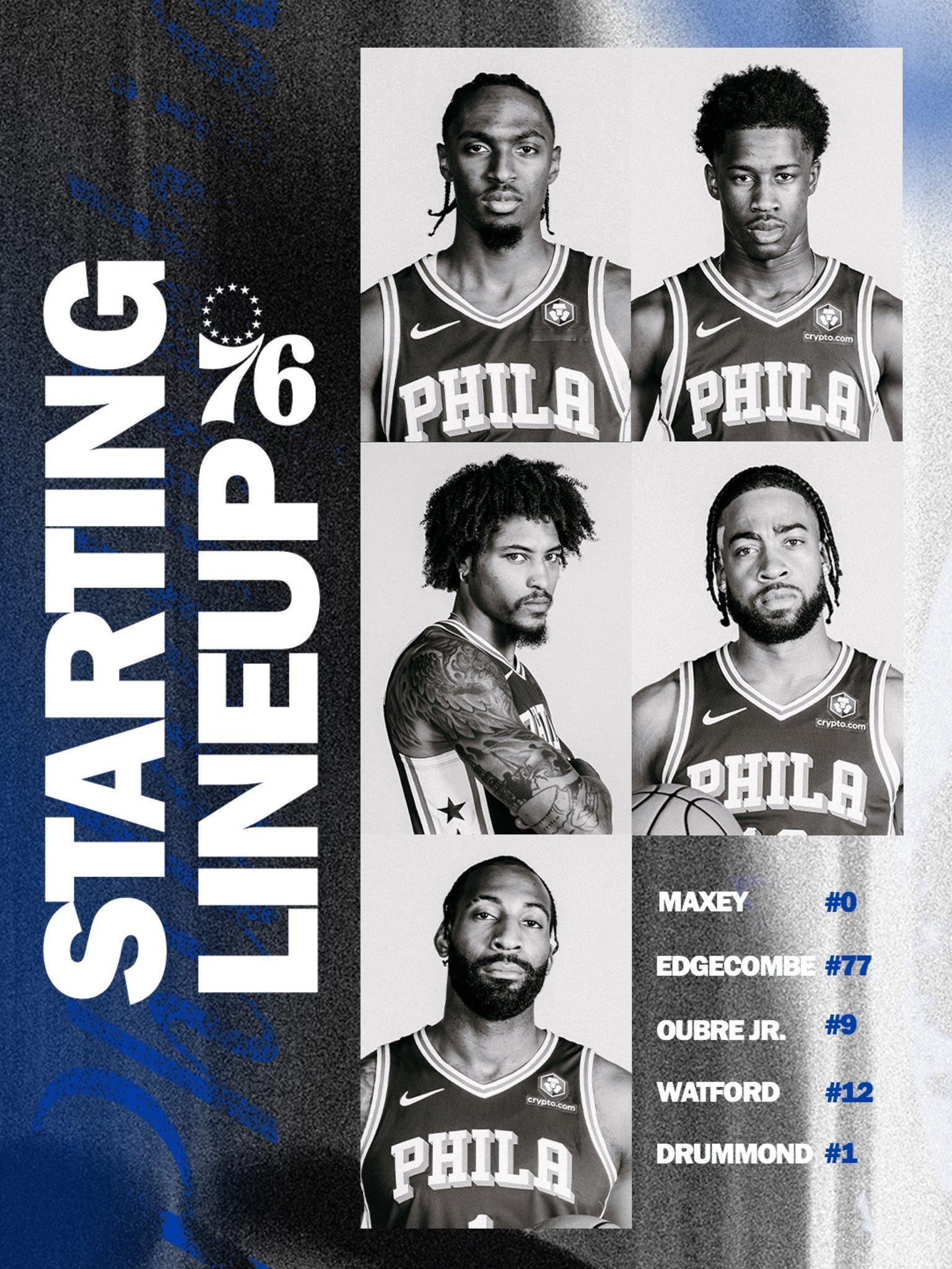 常规赛第11场：76人vs凯尔特人首发阵容名单：马克西、埃奇库姆、乌布雷沃特福德