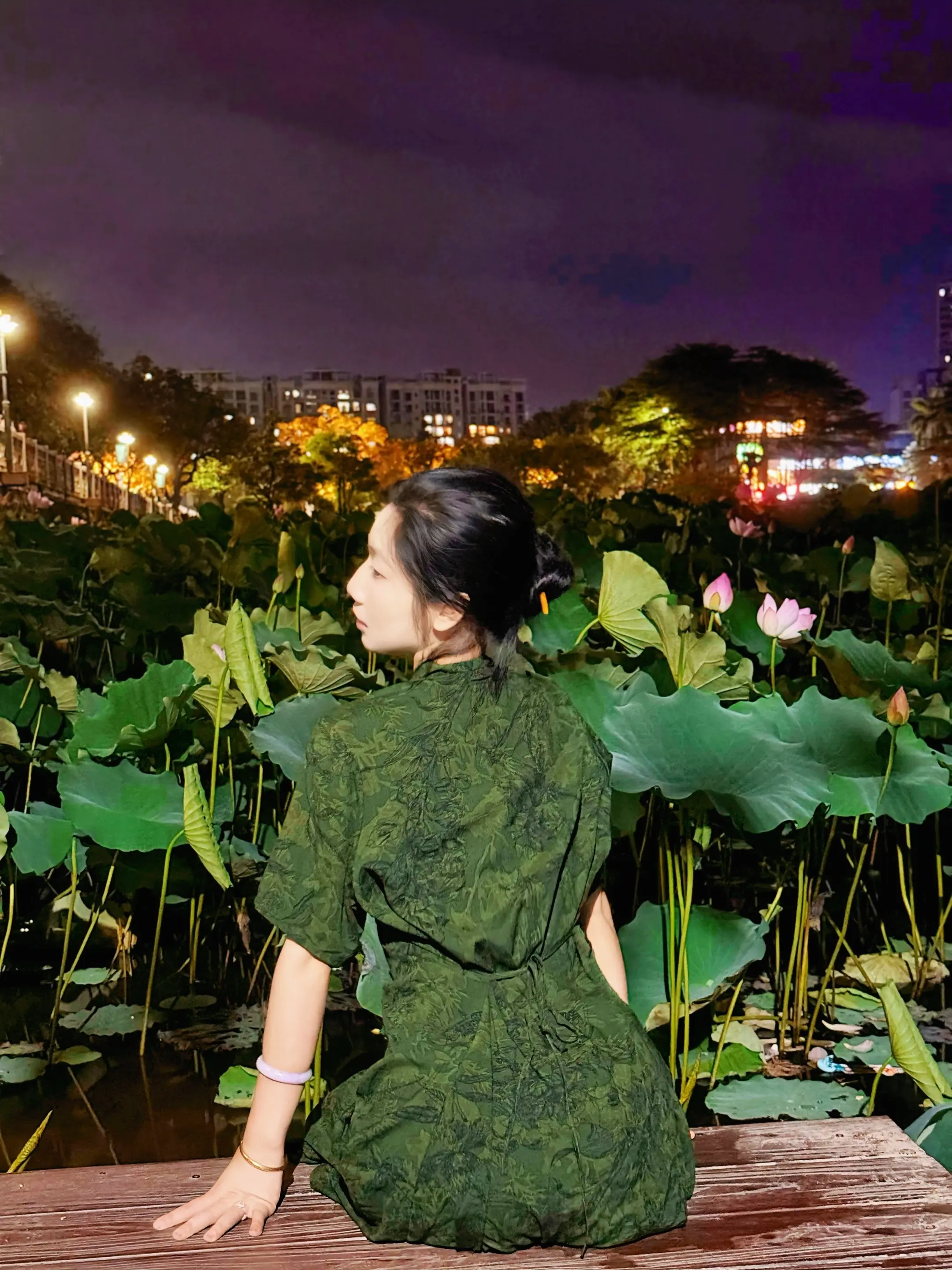 不只是紫色有韵味 绿色也不差 ——荷花池。莲湖公园这个拍照还不错