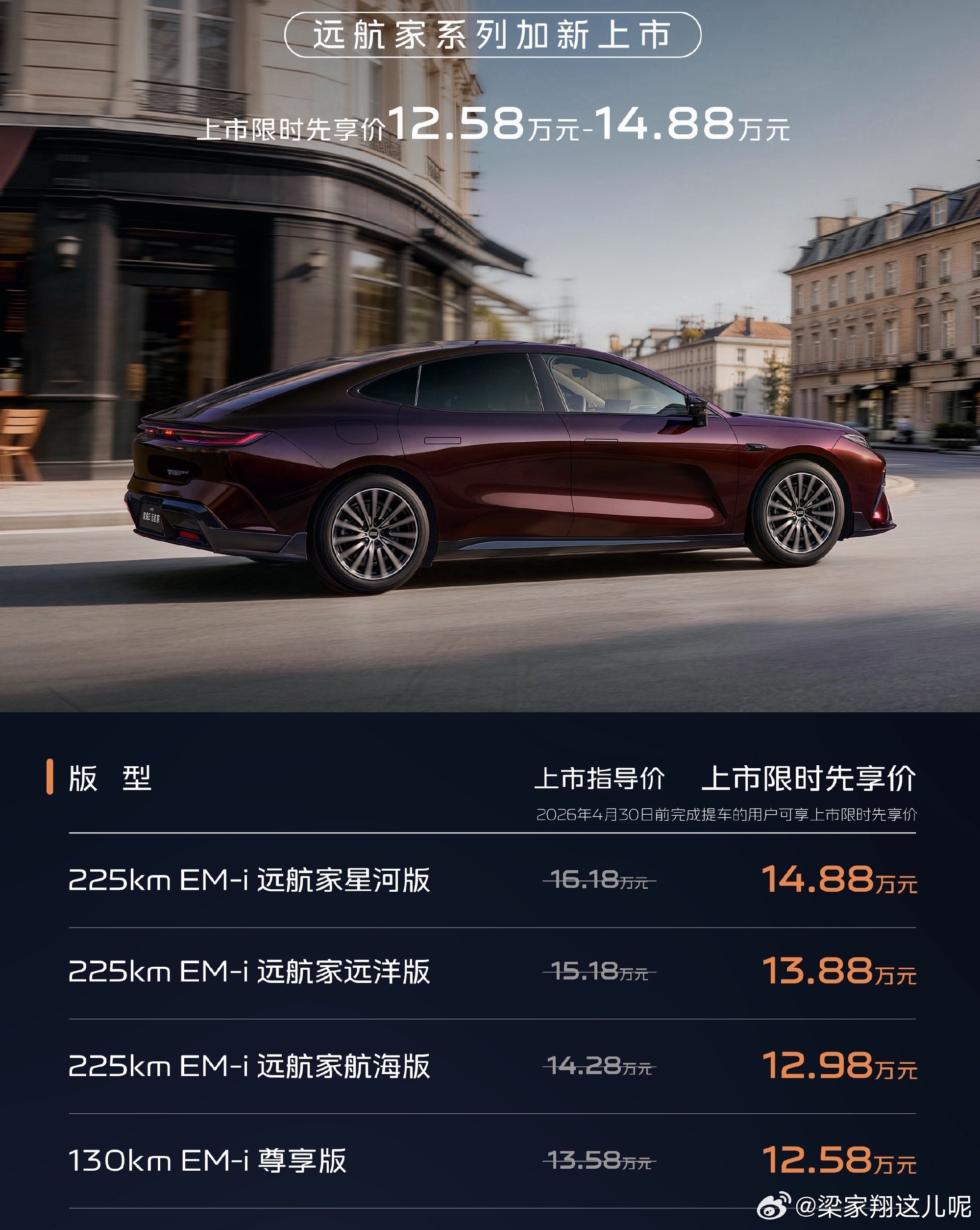 吉利银河星耀8远航家上市了限时先享价12.58~14.88万元225km纯电续航