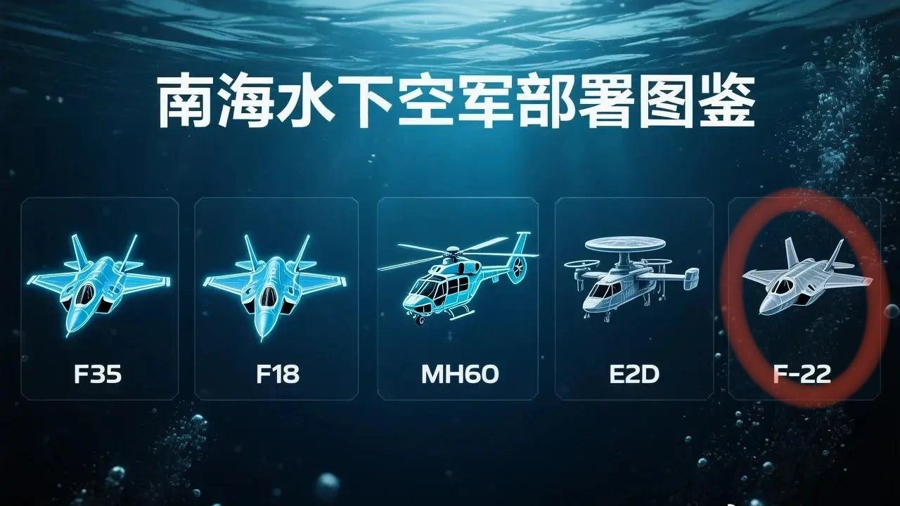 美军强大，继最新坠毁两架飞机后，美弟在南海的水下军团再次扩军，都是主力机型。虽然