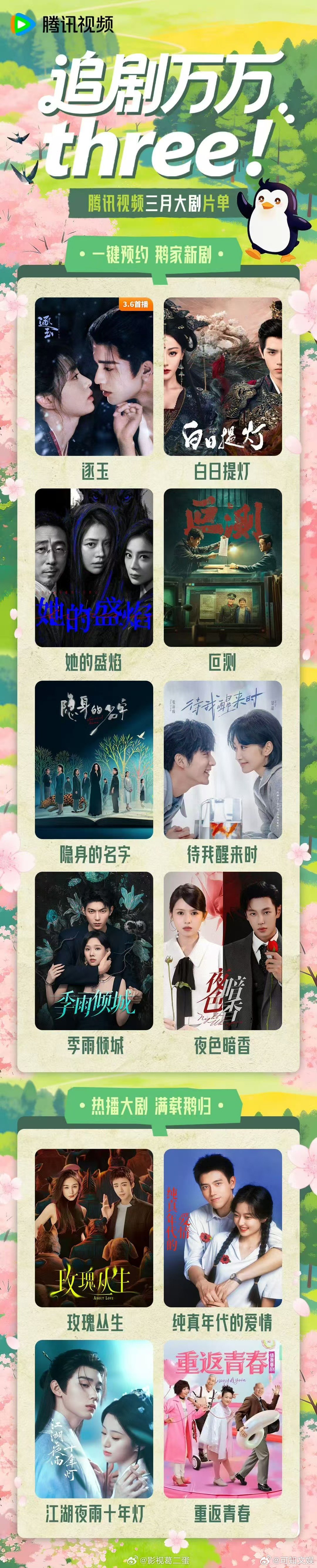 迪丽热巴白日提灯登腾讯3月片单白日提灯腾讯3月大剧片单迪丽热巴白日提灯登腾讯3月