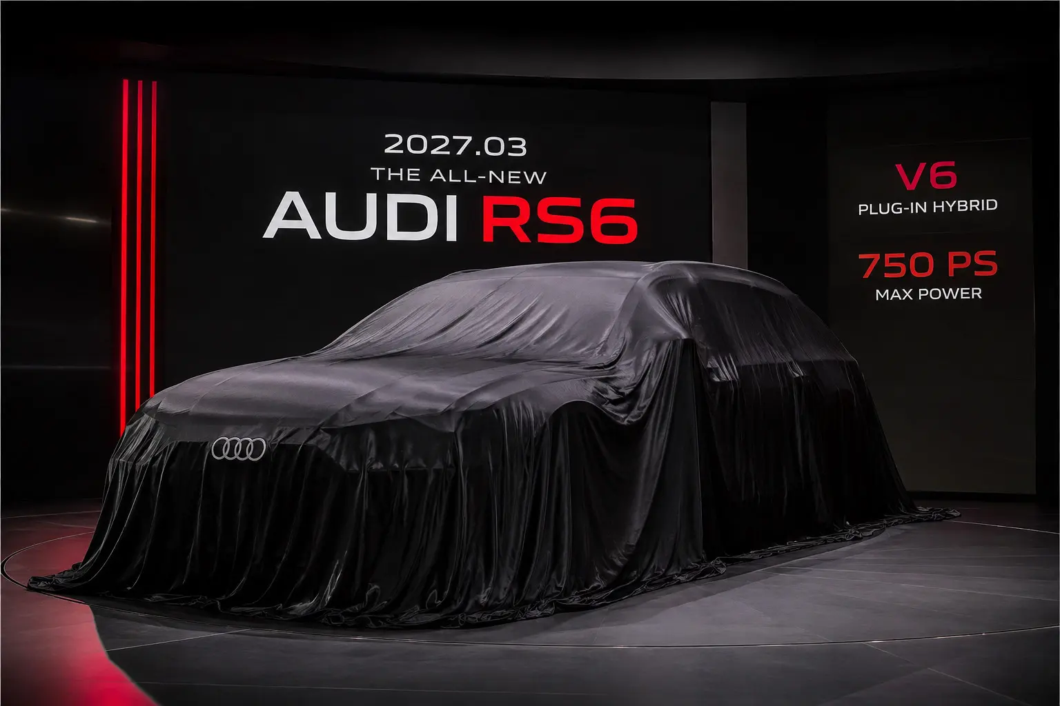 新款 Audi RS6 将于 2027年3月推出，搭载 V6插电式混合...