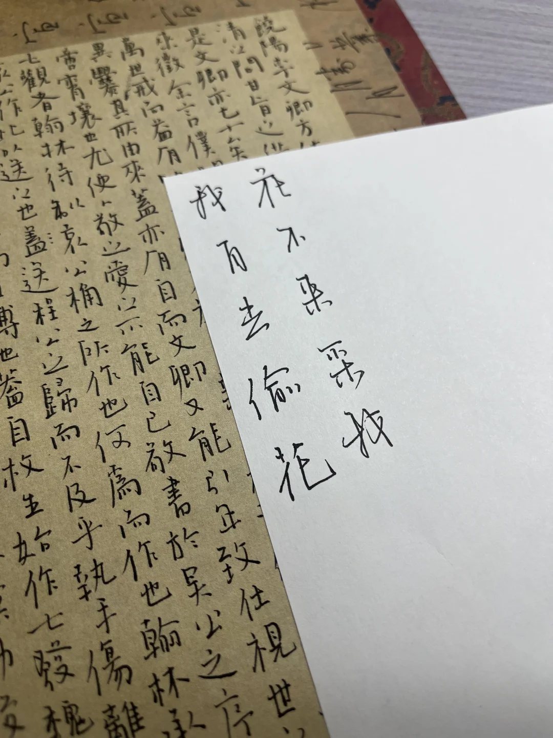 花不见我 我自见花去