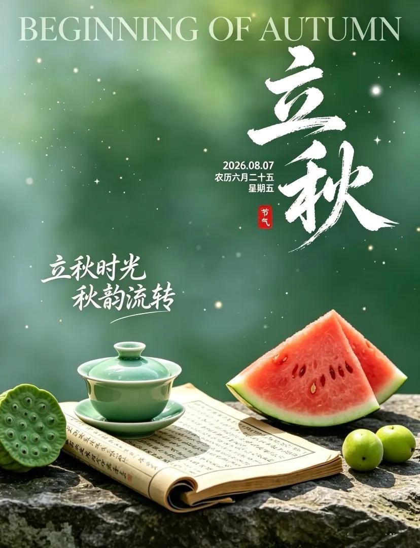 今天立秋，南京最高温度三十五度。为了增加点立秋仪式感，我起早去买西瓜，咬秋啃西瓜
