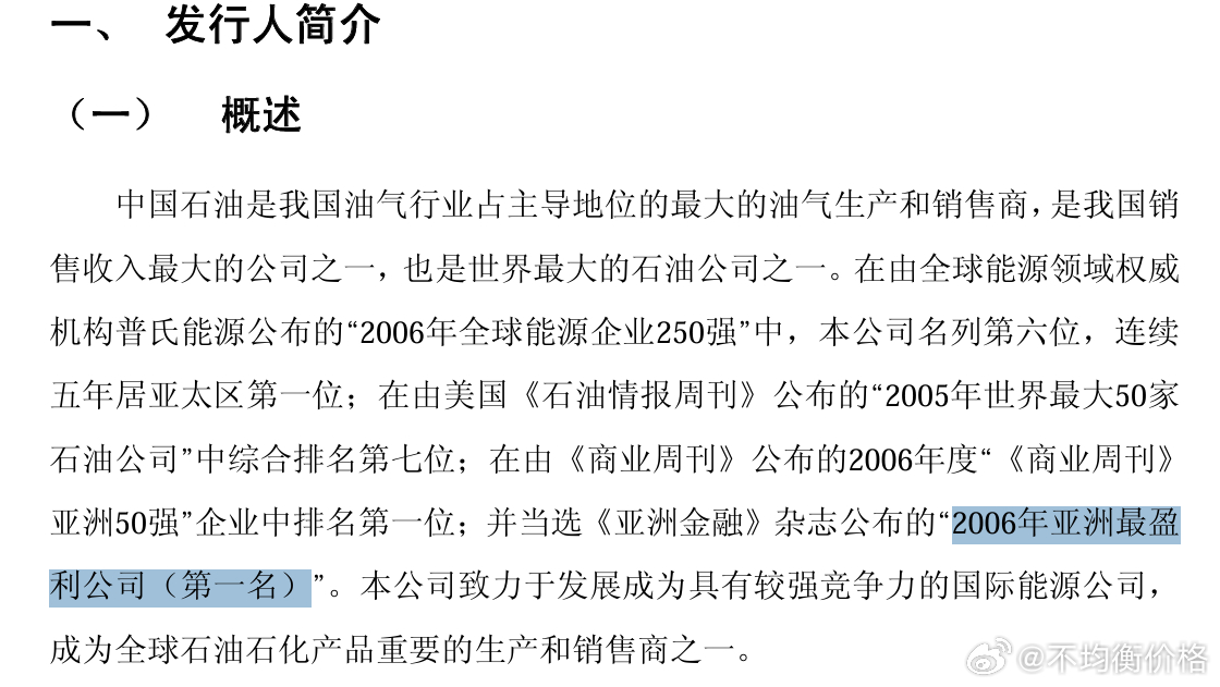 20年前的中石油，亚洲最盈利公司（第一名） 