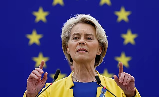 冯德莱恩：我以强烈措辞谴责伊朗，必须全面尊重国际法。 