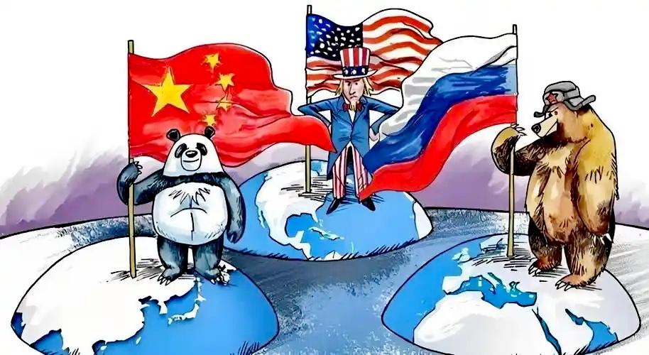 如何看待中美俄三边关系 

中美俄三国犹如一个等边三角关系，美国是底边，中俄则是
