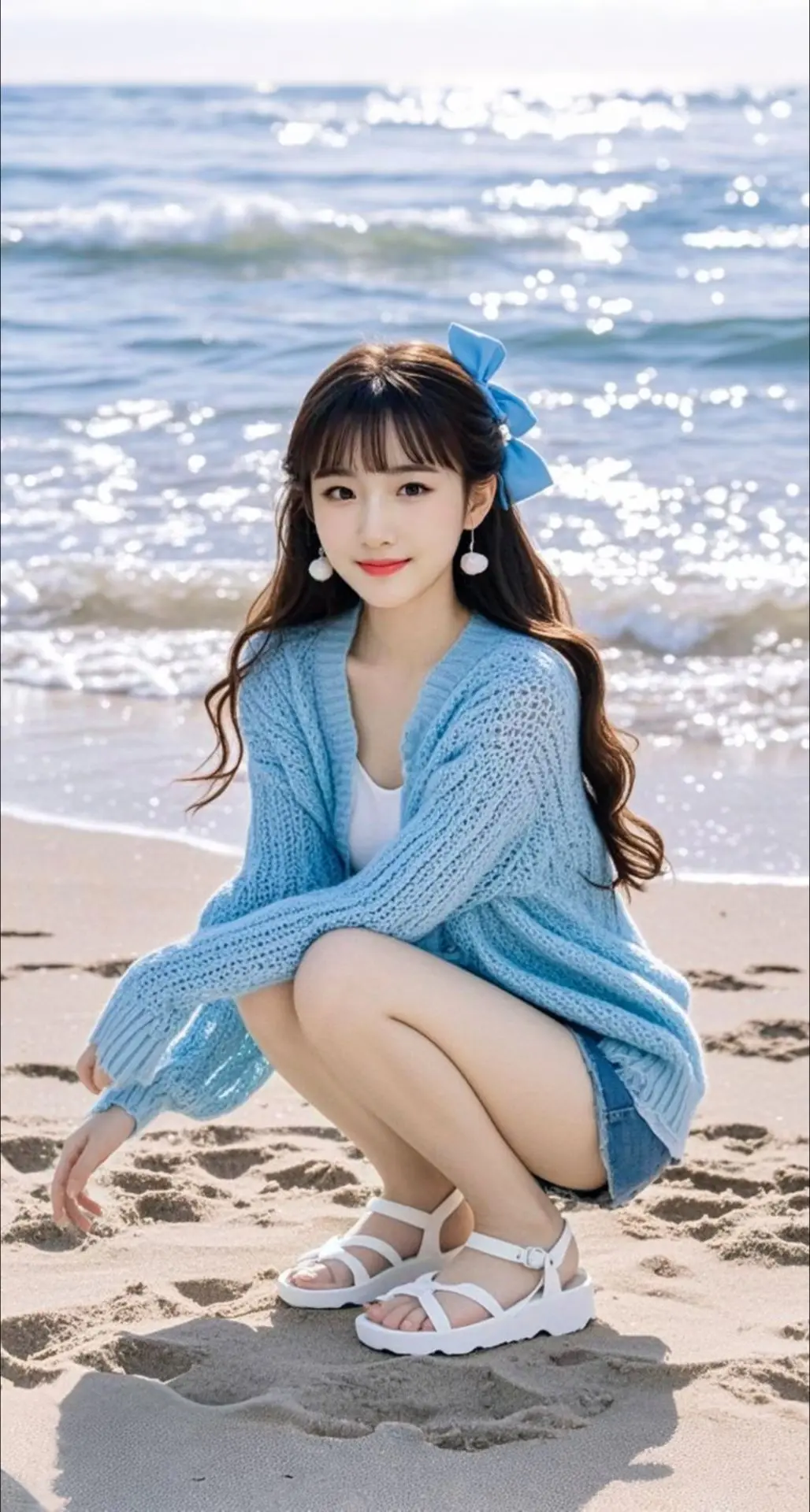 AI扩图 AI海滨蓝调