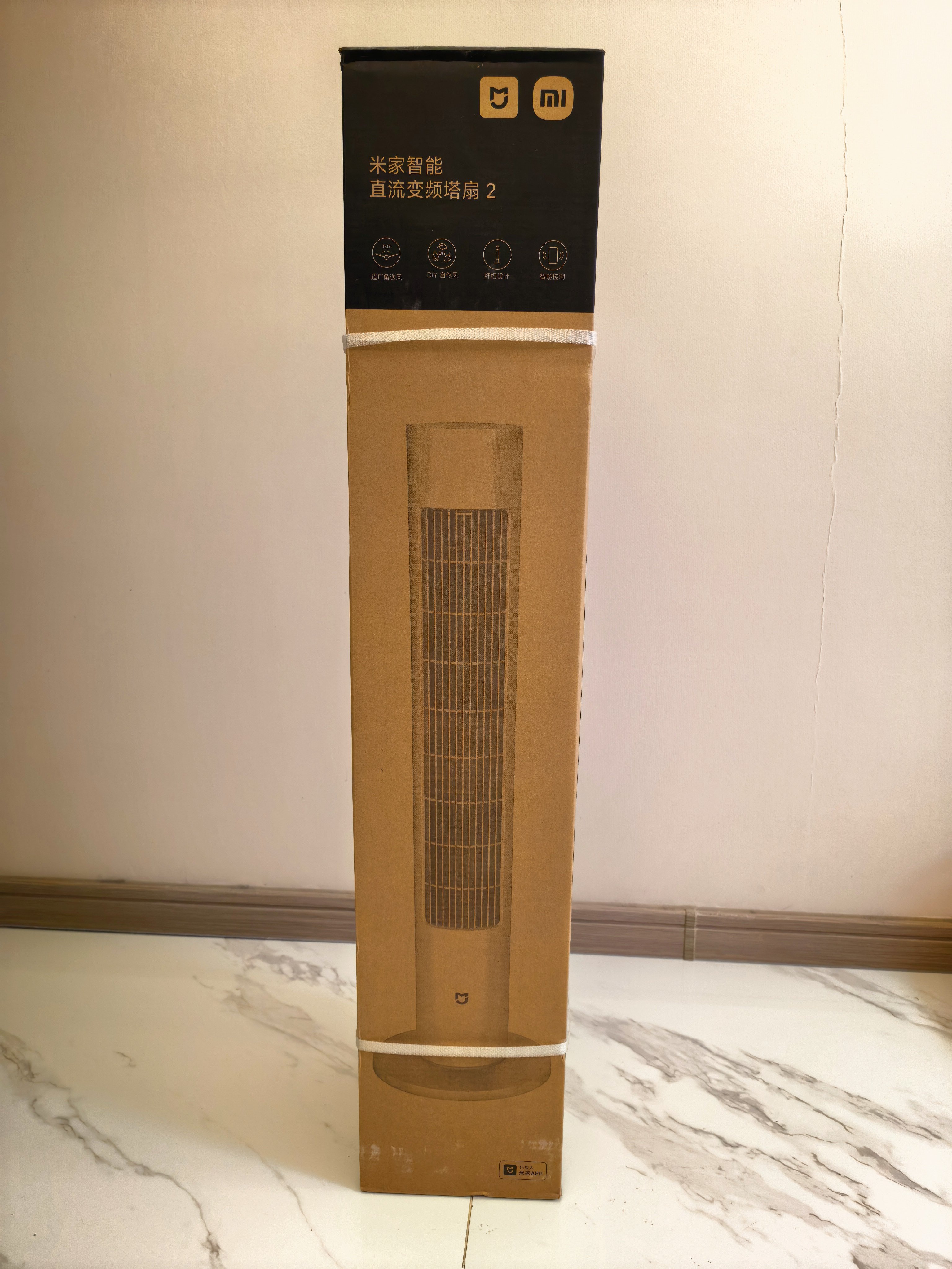 大表妹第一次来我的新房，送我了一台米家智能直流变频塔扇2，还是大表妹好啊 