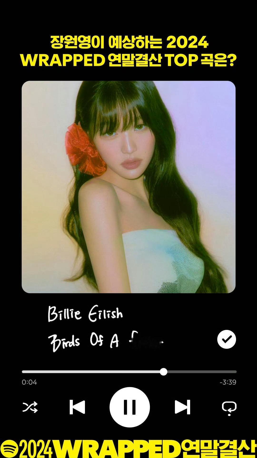 元英的2024TOP歌曲：Billie Eilish - BIRDS OF A 