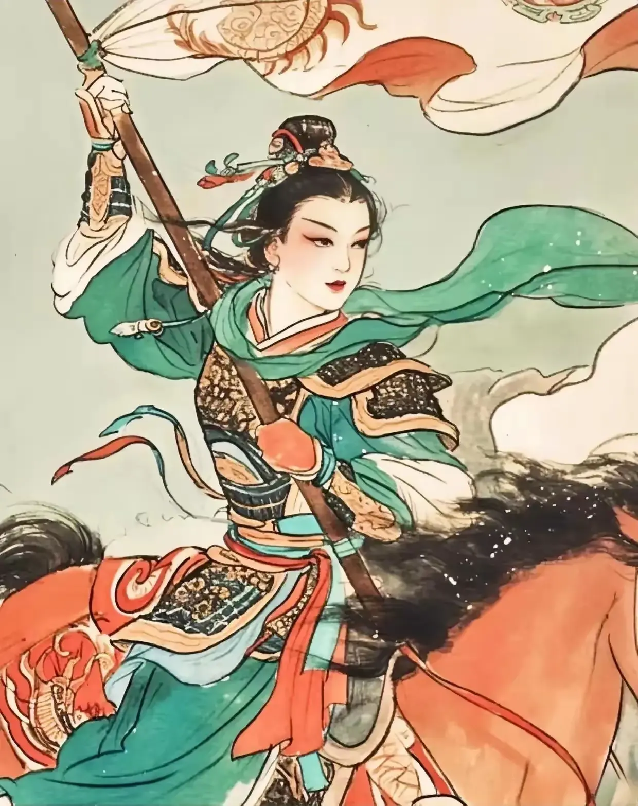 杨排风在金云关被辽国女将韩翠娥一刀削掉了头上亮银盔，杨六郎之丑妻大刀奶...