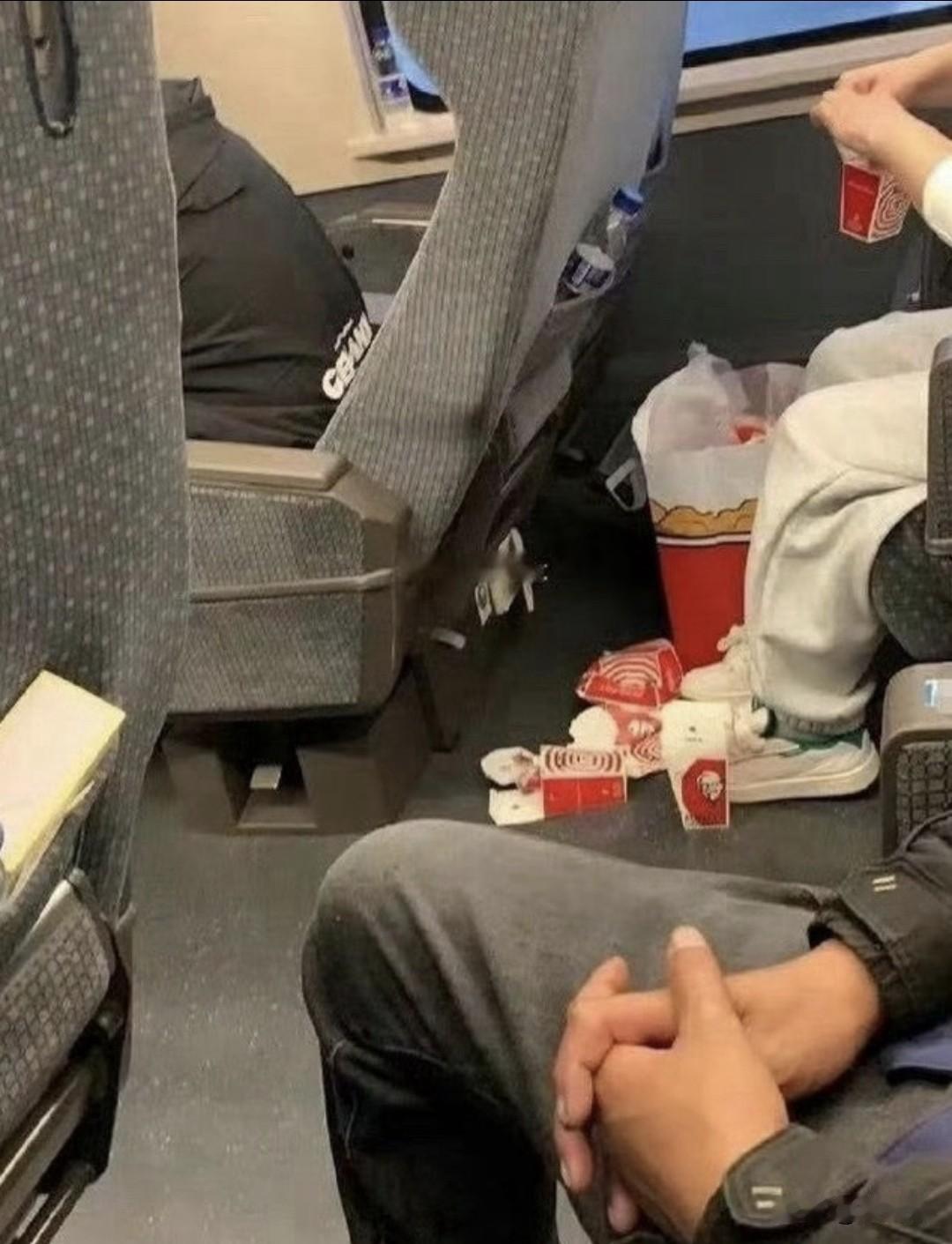 一路上把我憋坏了，我真的好想告诉她高铁一等座的小桌板在哪