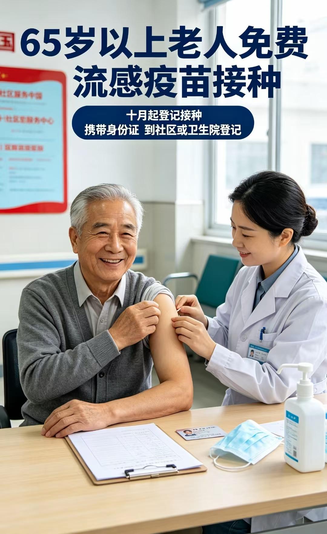 前段时间我们社区群发了一个通知：凡是65岁以上的常住老人可以到社区或者是打电话进