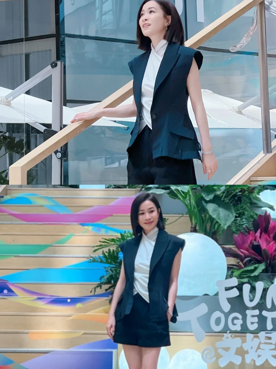 哇❗️不知道的还以为是新闻女王2开拍呢❗️