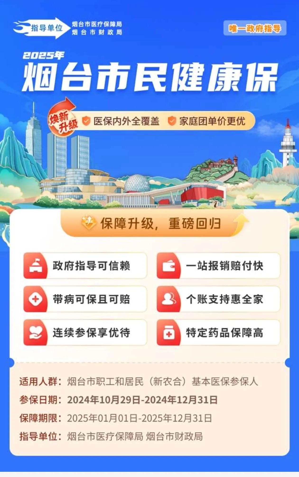 2025年度“烟台市民健康保”又要上线了，这也是烟台推出的一种补充保障医疗保险，