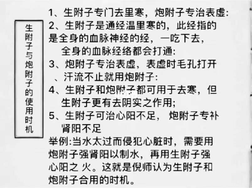 用附子还得多学习张仲景的经验