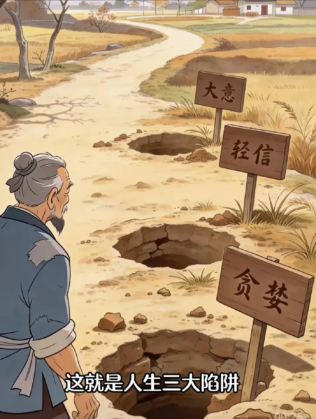 人生三阱：大意、轻信、贪婪

人生路上，处处藏着考验。有人总结，大意、轻信、贪婪