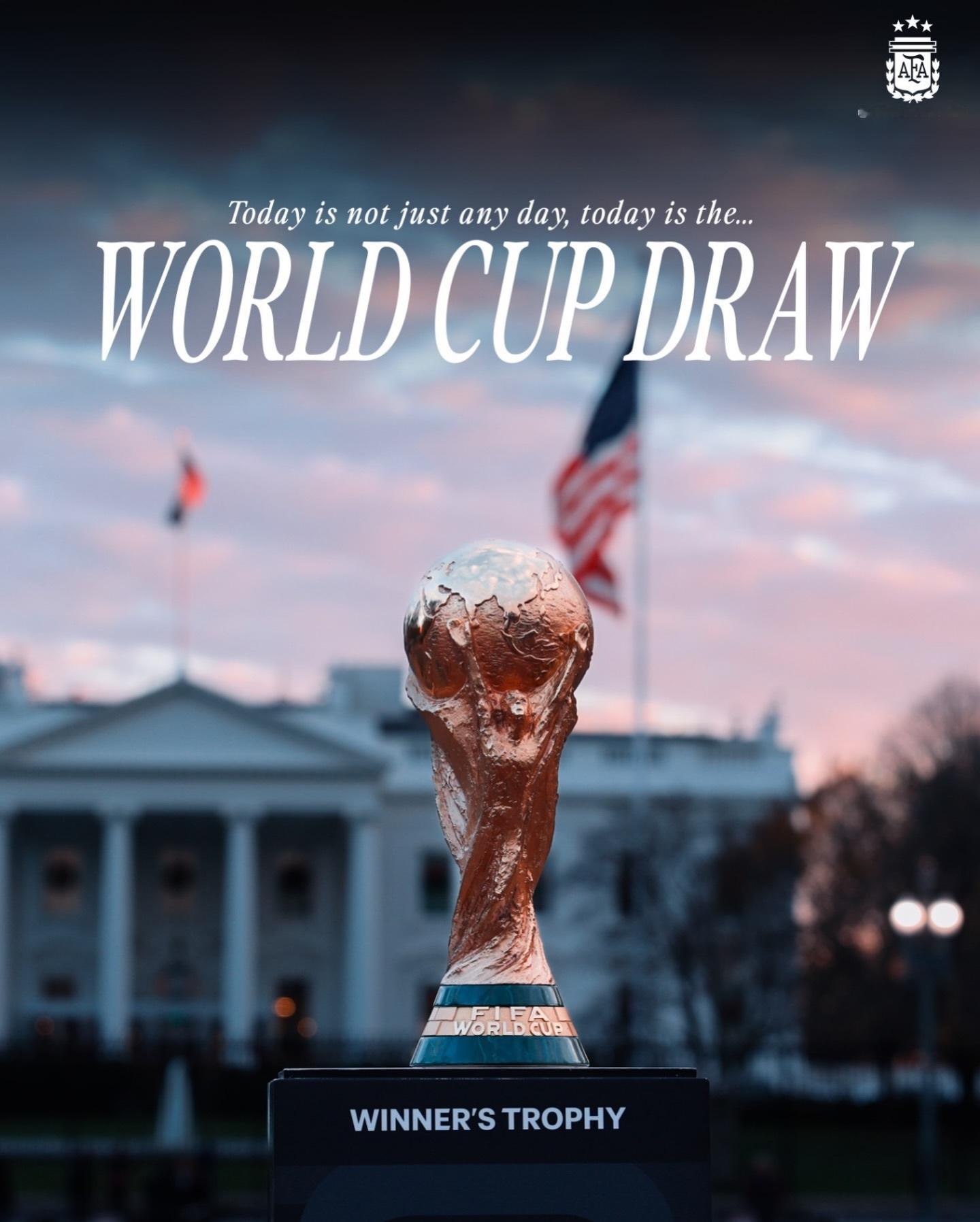 阿根廷国家队英文官方：我们有个约会🏆阿根廷球迷俱乐部2026世界杯抽签