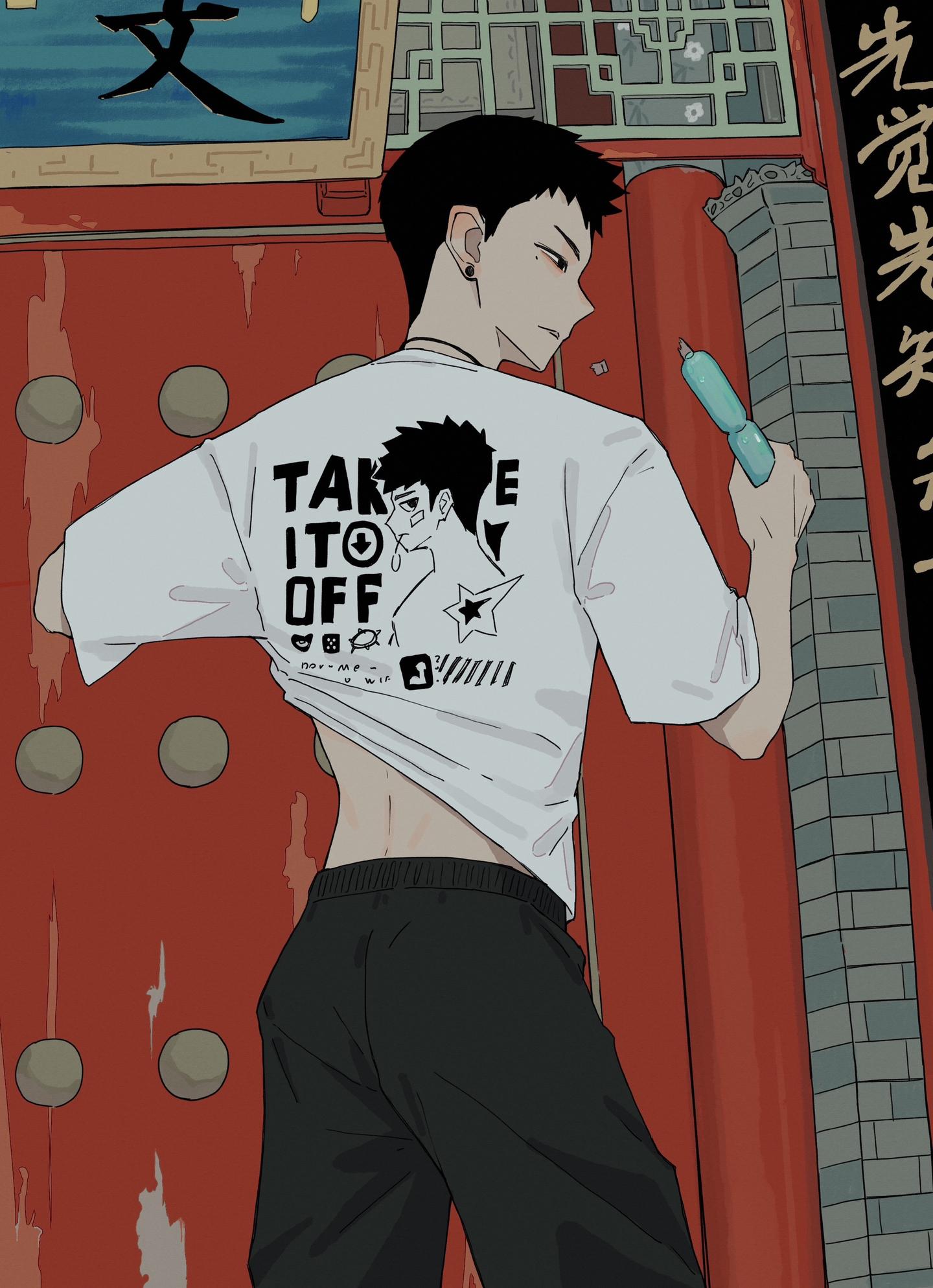 🦑摸鱼系列！往常都画男孩子，今天画个男孩子👦