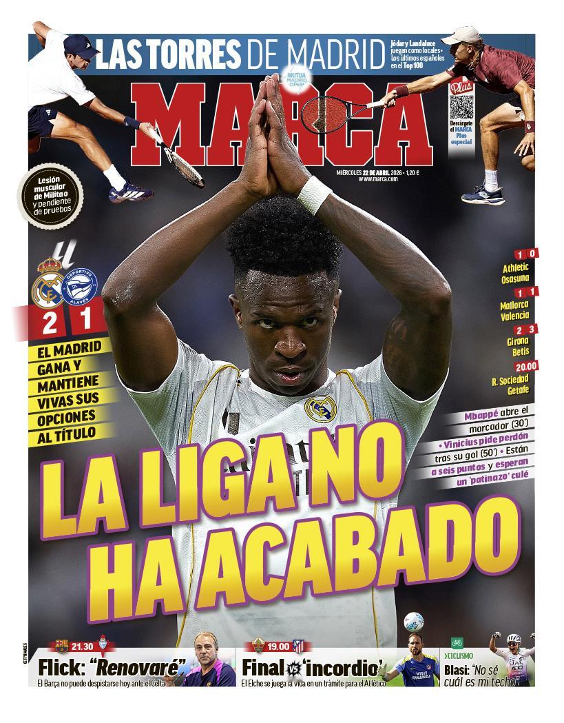 皇马 《马卡》西甲还没结束皇马获胜，保持竞争姆巴佩在30分钟开启进球维尼修斯在5