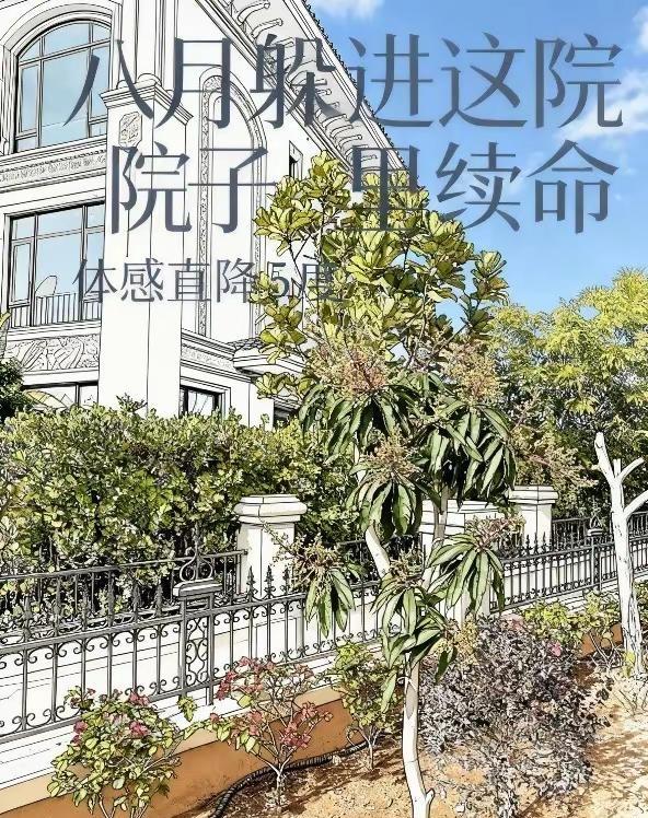 这气候太舒服了。在八月的路口，等一场相逢……在七月的尽头，别一段往昔。独栋别墅 