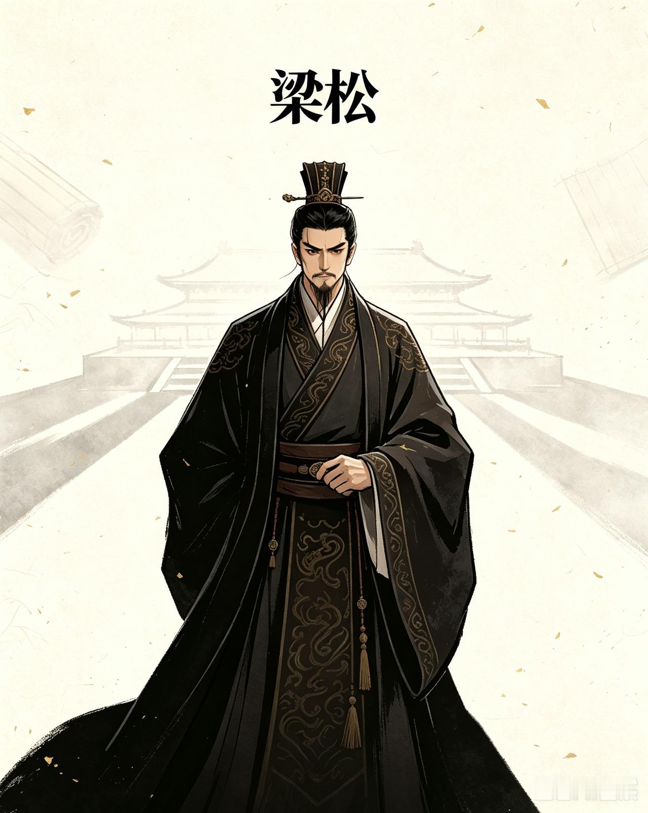 梁松:      原来心眼太小最终会害人害己。

话说东汉初年有一天，伏波将军马
