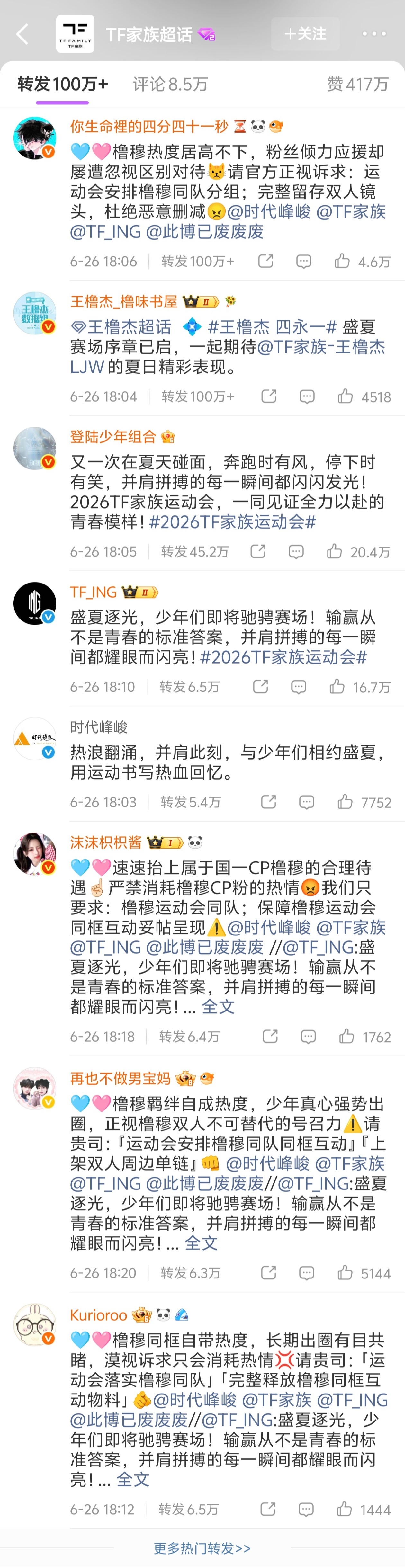 tg橹穆热🧱又超王橹杰粉丝第一 