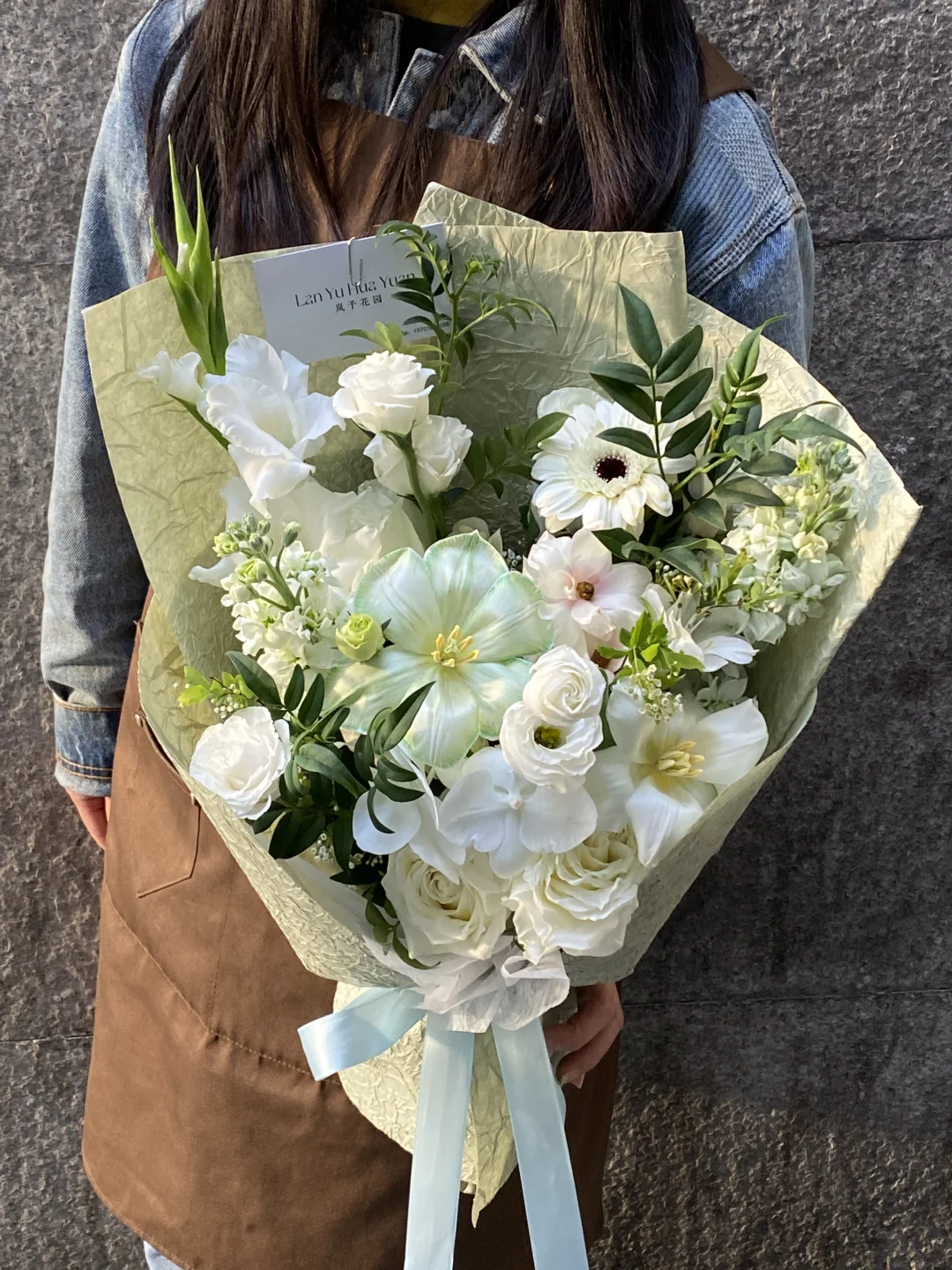 绿色次花束送往望京💚｜北京花店