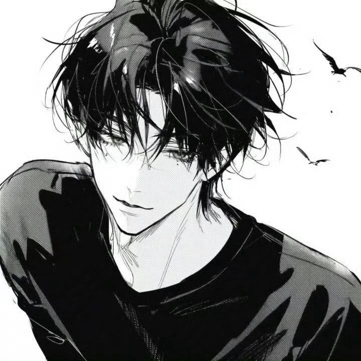 ❥𝙎𝙝𝙖𝙧𝙚⛓动漫头像 | 动漫男头｜黑白男漫｜手绘头像｜无水印头像｜