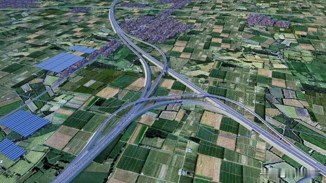 徐砀商高速，徐淮阜高速，两条高速的互通立交。
位于萧县境内的周庄枢纽效果图。
宿