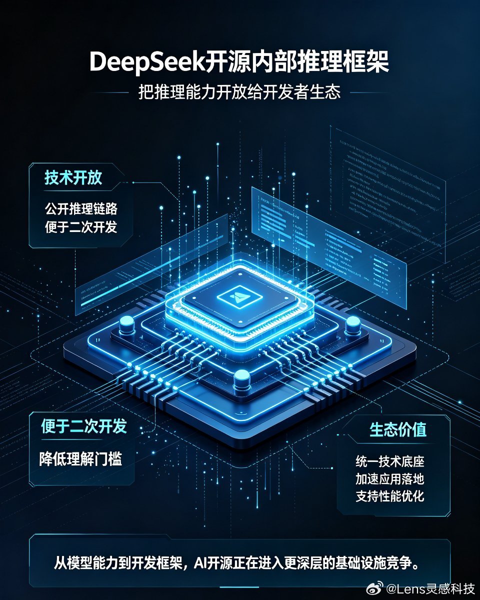 DeepSeek开源内部推理框架DeepSeek 宣布开源内部推理框架，意味着大