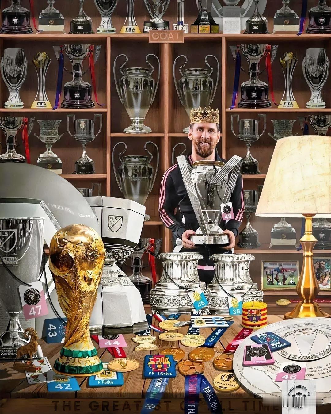 梅西也开个博物馆吧，职业生涯已经拿到47冠家里都放不下了!

本来准备在迈阿密养