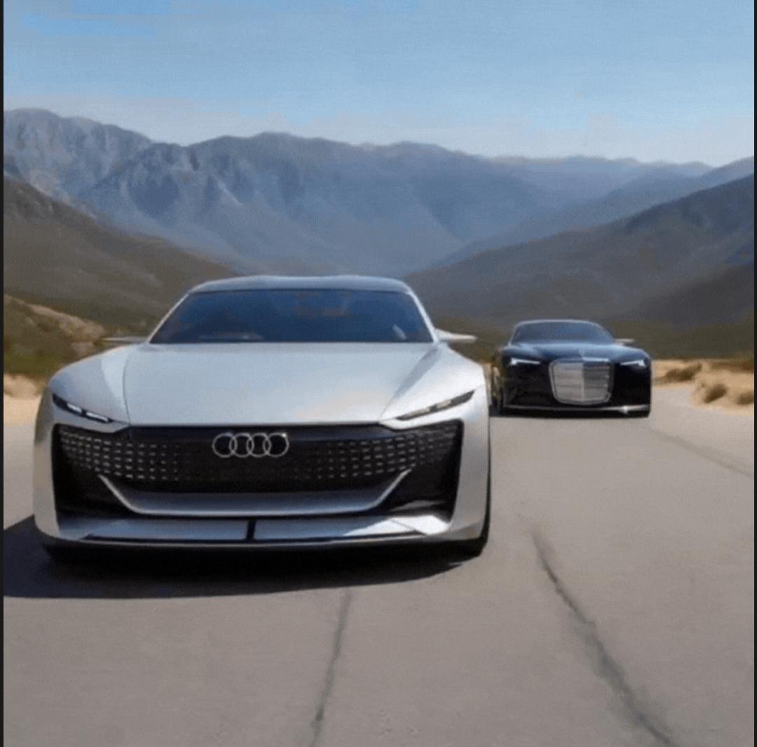 当奔驰Vision Iconic的“复古发光格栅+太阳能续航”，撞上奥迪Skys