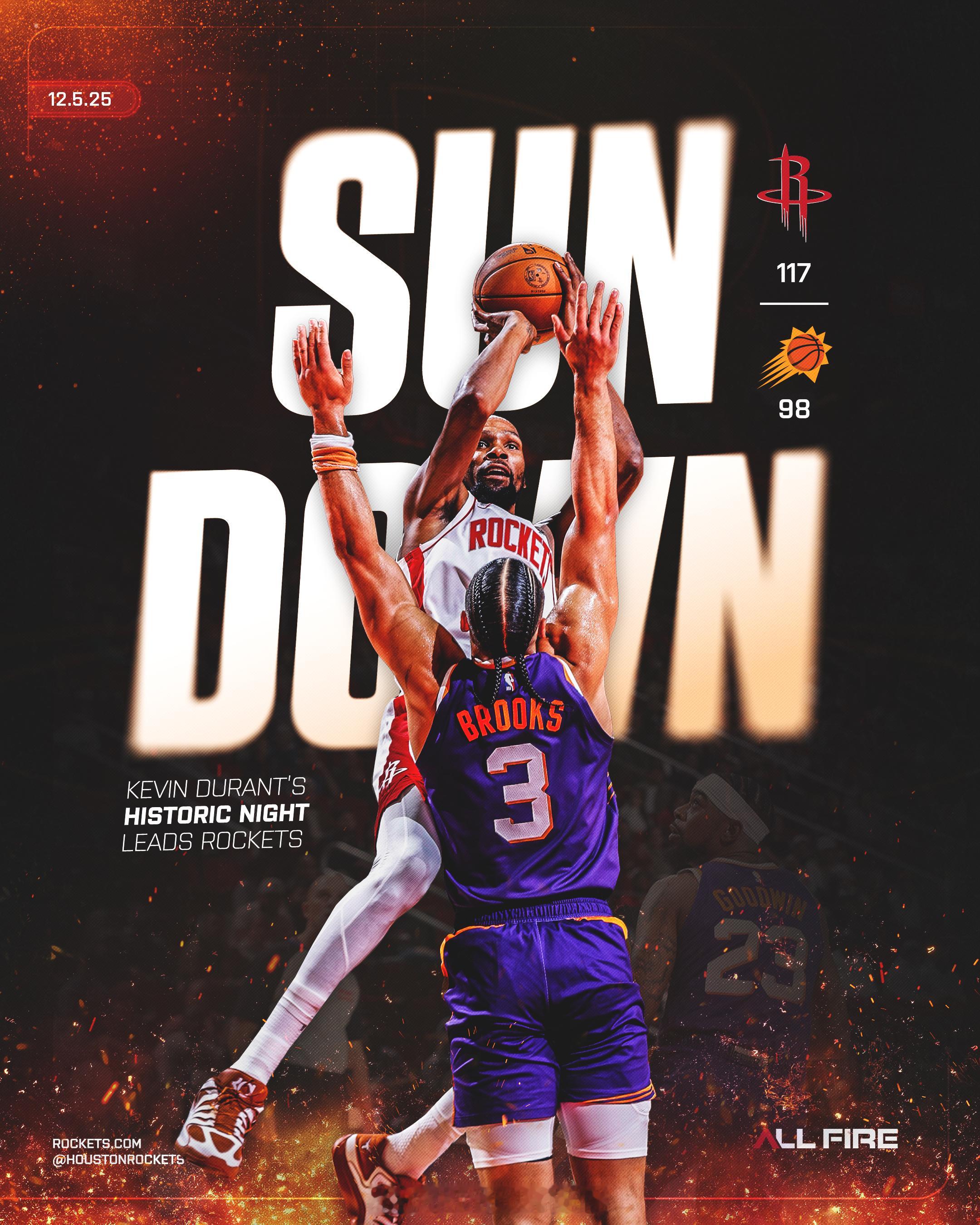 火箭官方：昨日休城的太阳落山很早太阳vs火箭休斯顿火箭新赛季篮不住