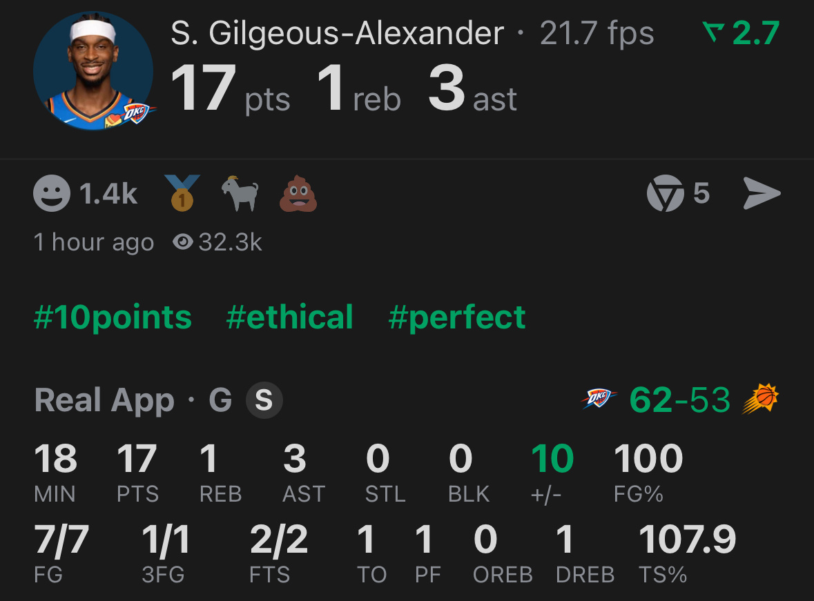 今天太阳对SGA的防守已经算重重围剿了，两侧永远有很近的协防人，SGA突破永远有