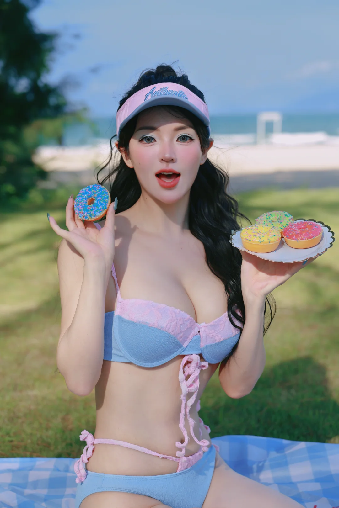 甜度超标的海边比基尼～