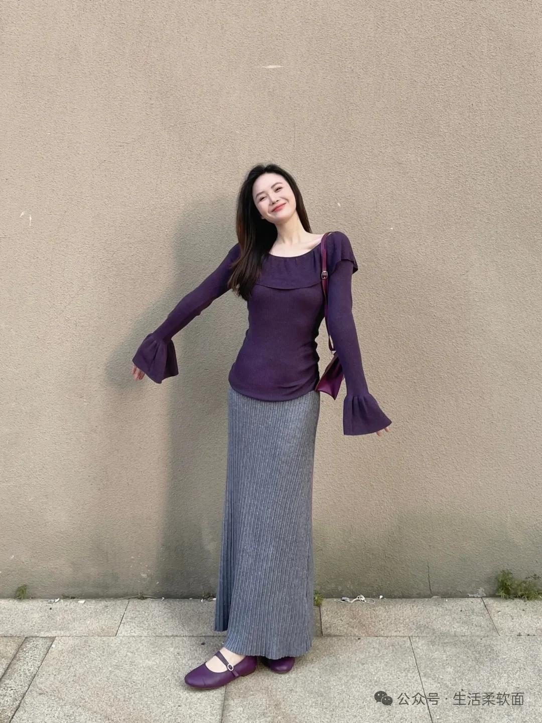 优雅紫色穿搭，轻松自在，尽显女性魅力！