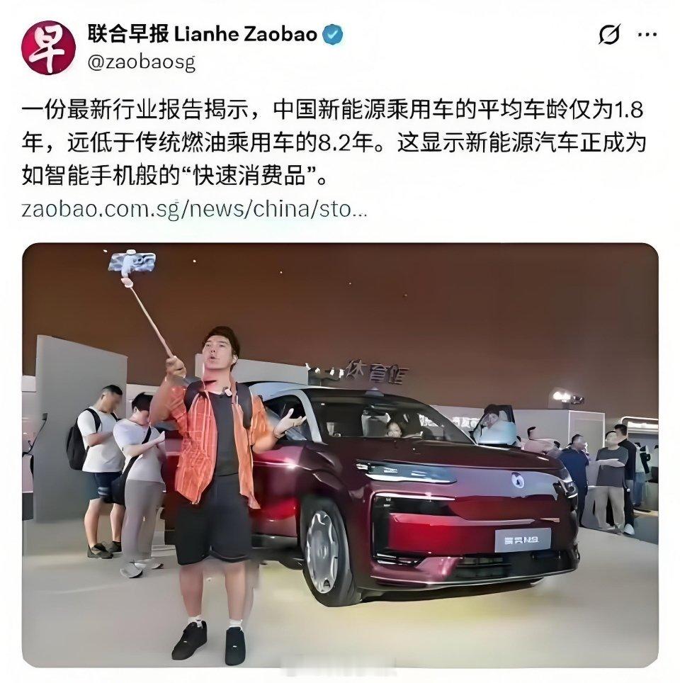 国内新能源车平均车龄不到2年？大家快把汽车干成快消品了。 