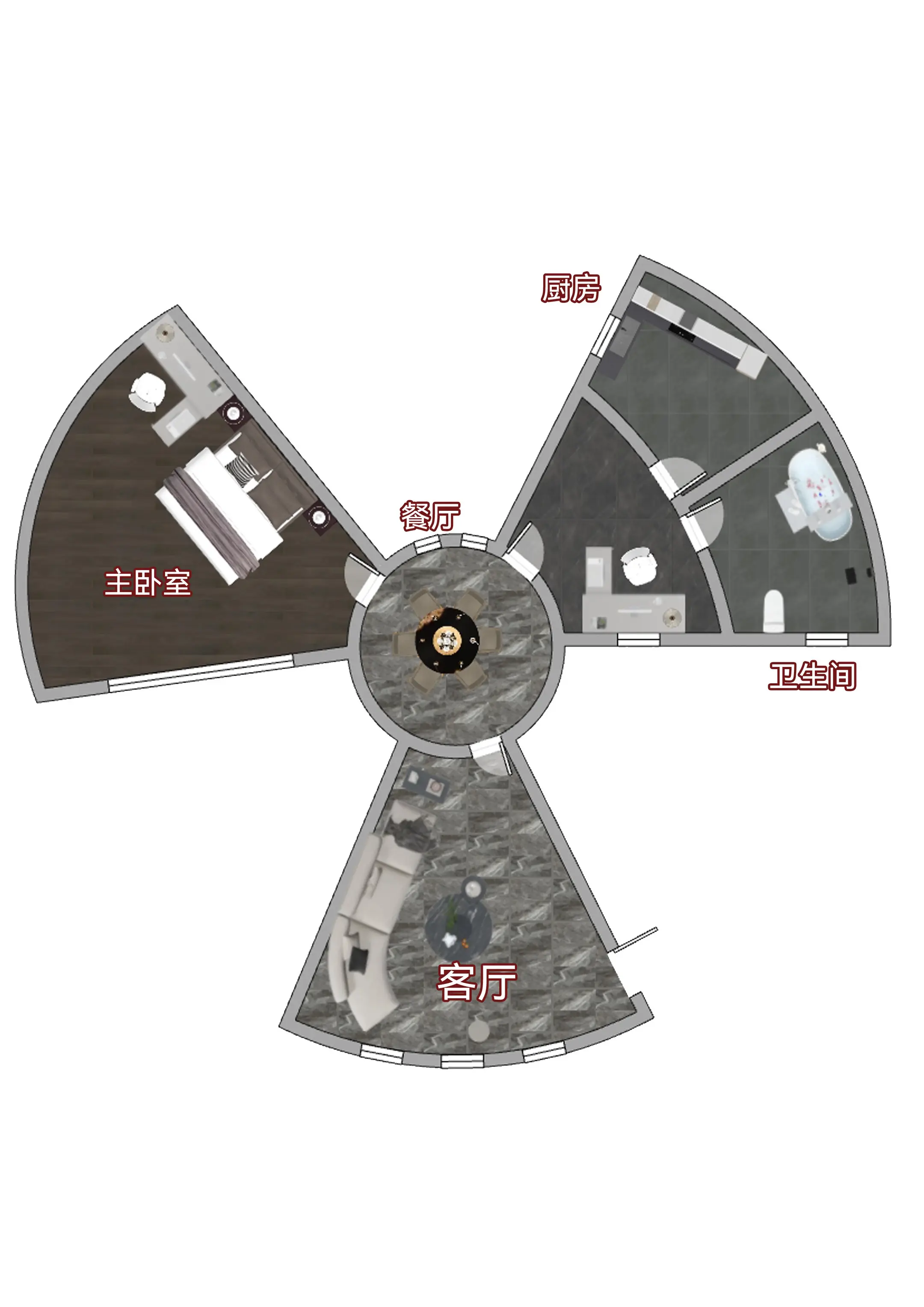 住这个户型的肯定很凉快。