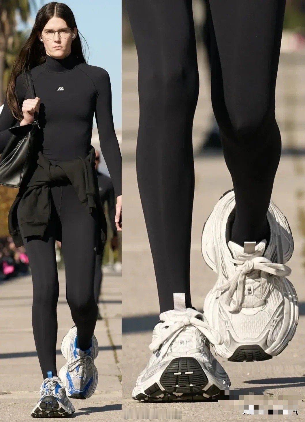 巴黎世家的鞋虽然显脚大，但是显腿细啊！没有优点那就硬找! ​​​