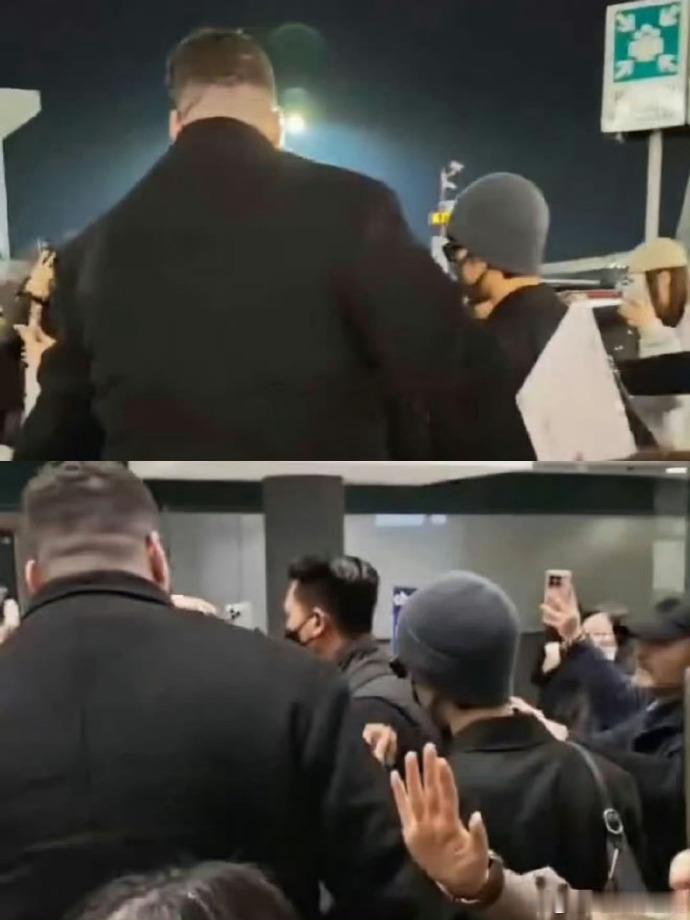 肖战和保镖幻视哈利波特和海格肖战保镖体型差肖战平底鞋 事实清晰，肖战身着平底鞋，