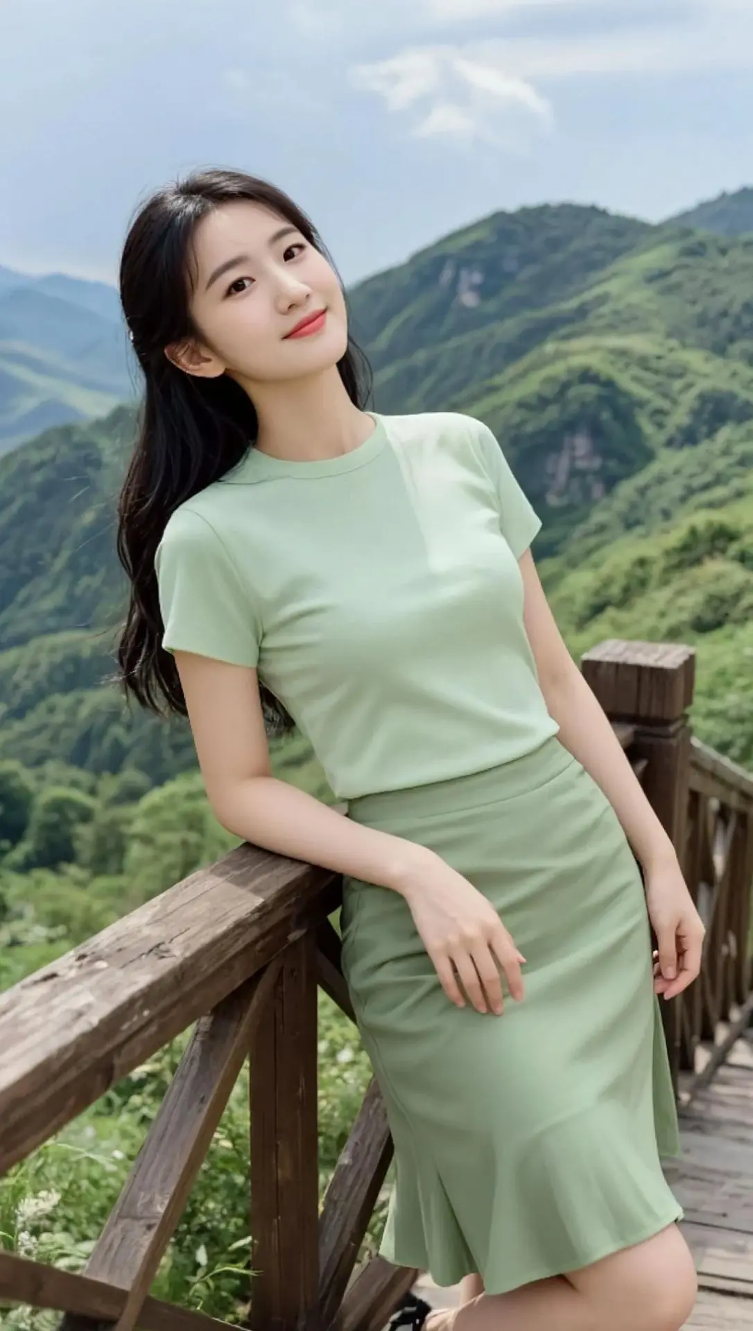 AI山景清新写真 随变ai随便玩