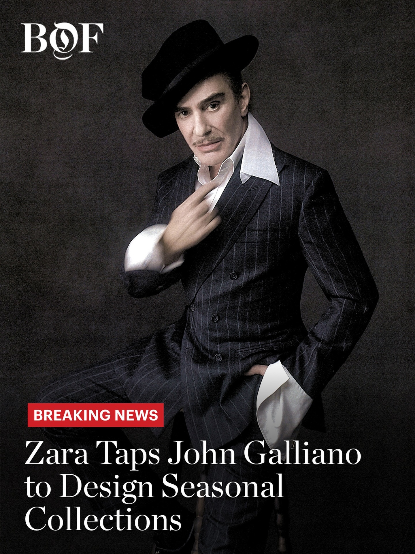 哈 ？John Galliano 的新东家居然是 ZARA  据报道 ，品牌与海
