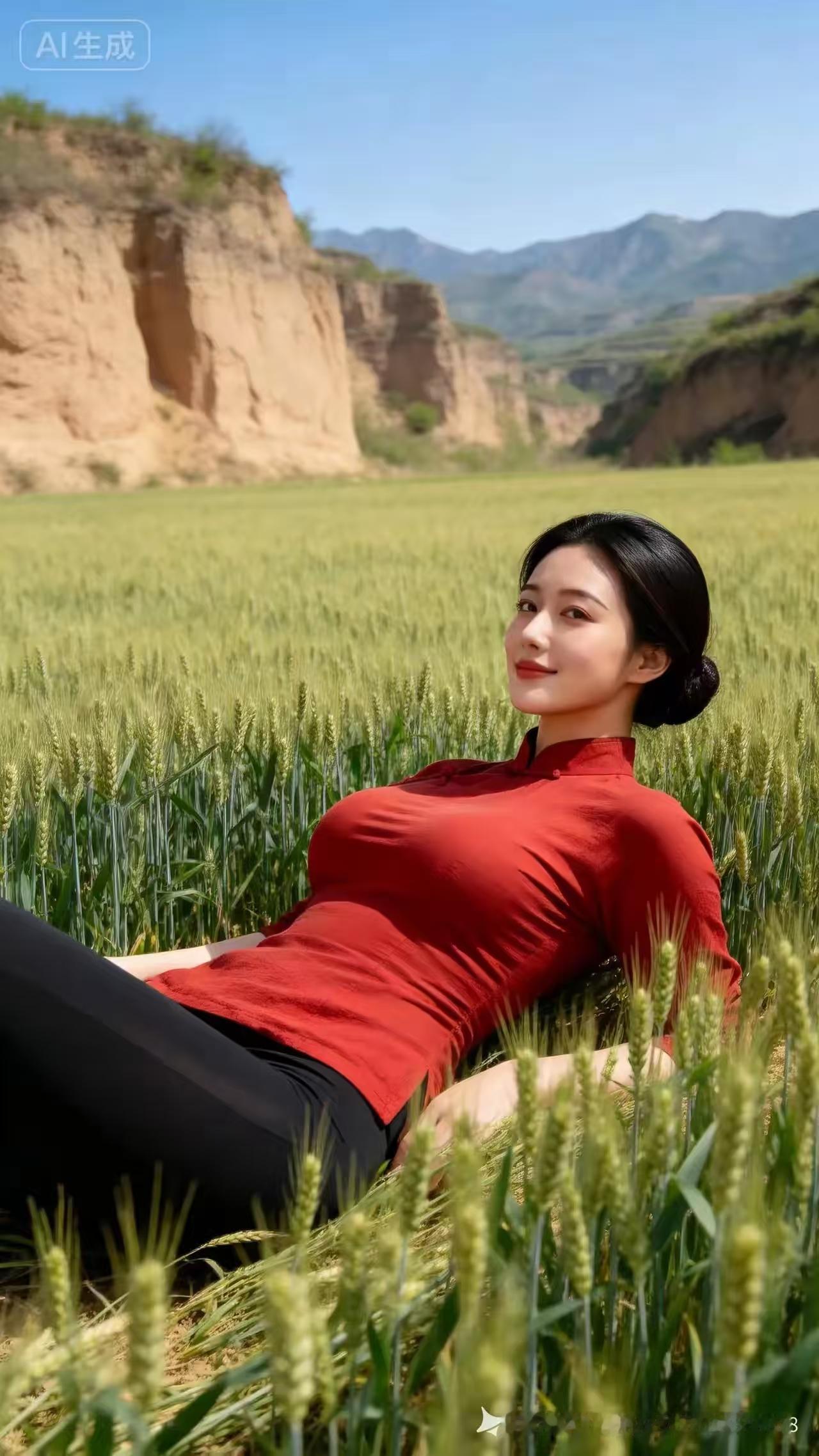 秋稔高坡
高坡天阔土绵长，
岁稔秋成谷满仓。
硕果盈畴香沁腑，
心随沃野沐清芳。