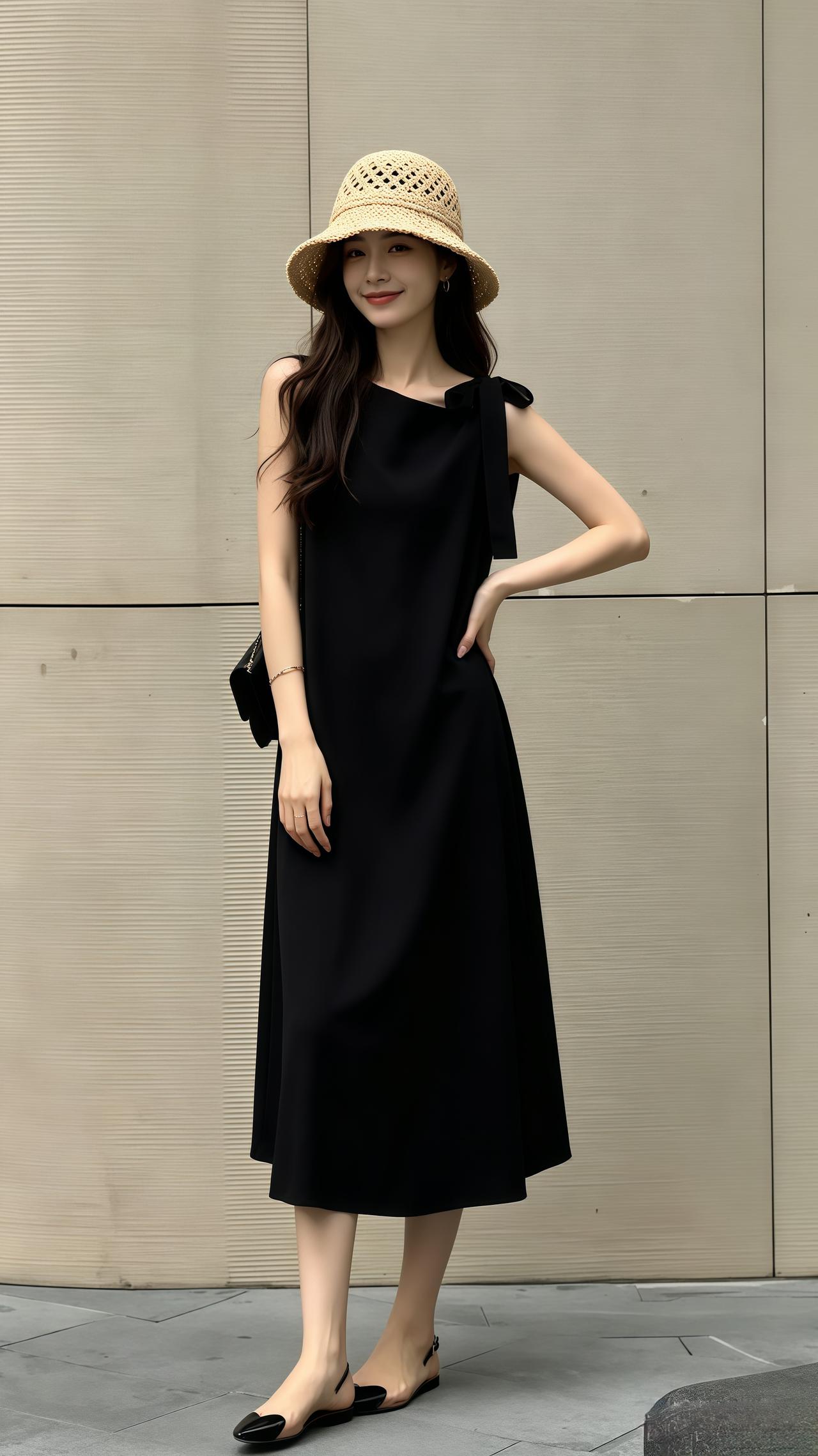 女生不费力的夏季穿搭 今日份极简穿搭 穿搭没有公式 连衣裙韩系穿搭